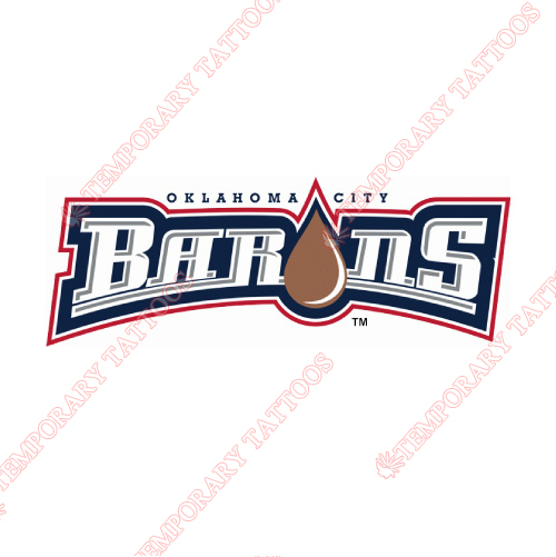 Oklahoma City Barons Customize Temporary Tattoos Stickers NO.9090